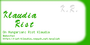 klaudia rist business card